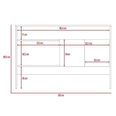 Arrimo Classic Wengue 120 cm con Dos Puertas - Bifes | Bylmo