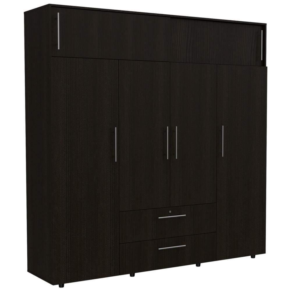 Closet Luque Wengue 200x204cm con 3 Cajones con 3 Entrepaños - Closets | Bylmo