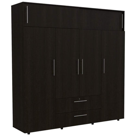 Closet Luque Wengue 200x204cm con 3 Cajones con 3 Entrepaños - Closets | Bylmo