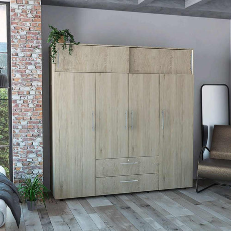 Closet Luque Rovere 200x204cm con 3 Cajones con 3 Entrepaños - Closets | Bylmo