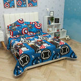 Cubrelecho Español Infantil Azul para Cama Semidoble 120 X 190 Cm Doble Faz de Avengers - Ropa de Cama | Bylmo