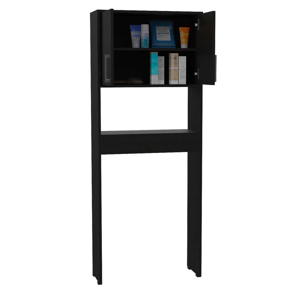 Ahorrador de Espacio para Baño Barcelona Wengue 63x160cm sin Cajones y con Un Entrepaño