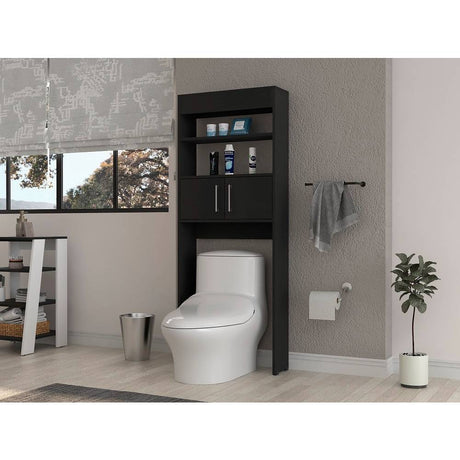 Ahorrador de Espacio para Baño Madrid Wengue 62.4x160cm sin Cajones y con Un Entrepaño - Gabinetes | Bylmo