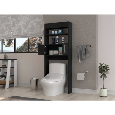 Ahorrador de Espacio para Baño Madrid Wengue 62.4x160cm sin Cajones y con Un Entrepaño - Gabinetes | Bylmo