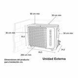 Aire Acondicionado Challenger Blanco 66x24cm 220 Voltios con Apagado Automático y con Temporizador - Electronicos | Bylmo