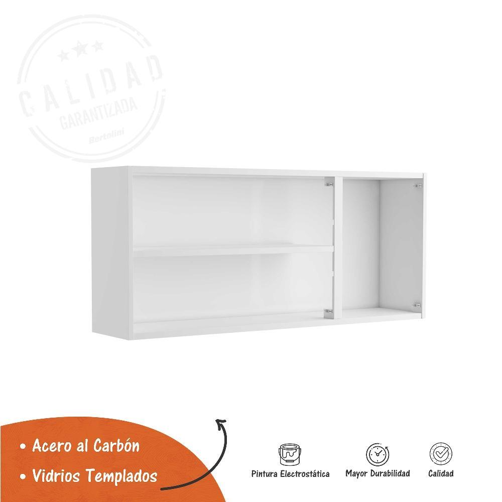 Alacena Rojo 120x52cm Flotante sin Entrepaños y con Tres Puertas - Muebles Organizadores | Bylmo