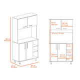 Alacena Sable Plus Wengue 95 cm con Cuatro Puertas - Muebles Organizadores | Bylmo