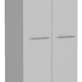 Alacena Baleare Blanco 59 cm con Entrepaños y Patas Metálicas - Alacenas y Muebles Microondas | Bylmo