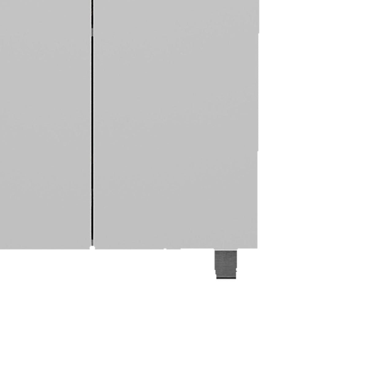 Alacena Baleare Blanco 59 cm con Entrepaños y Patas Metálicas - Alacenas y Muebles Microondas | Bylmo