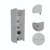 Alacena Baleare Blanco 59 cm con Entrepaños y Patas Metálicas - Alacenas y Muebles Microondas | Bylmo