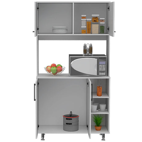 Alacena Blanca 95 cm con Almacenamiento - Alacenas y Muebles Microondas | Bylmo
