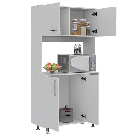 Alacena Blanca 95 cm con Almacenamiento - Alacenas y Muebles Microondas | Bylmo