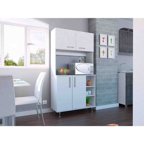 Alacena Blanca 95 cm con Almacenamiento - Alacenas y Muebles Microondas | Bylmo