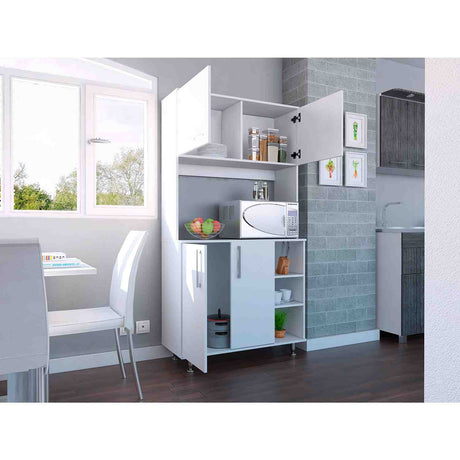 Alacena Blanca 95 cm con Almacenamiento - Alacenas y Muebles Microondas | Bylmo