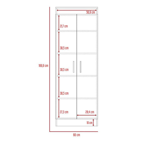Alacena Mocca Duna 60 cm con Dos Puertas - Muebles Organizadores | Bylmo