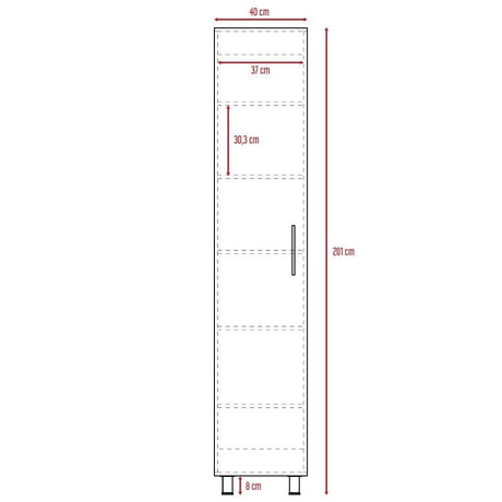 Alacena Gibraltar Rovere 40 cm con Una Puerta - Muebles Organizadores | Bylmo