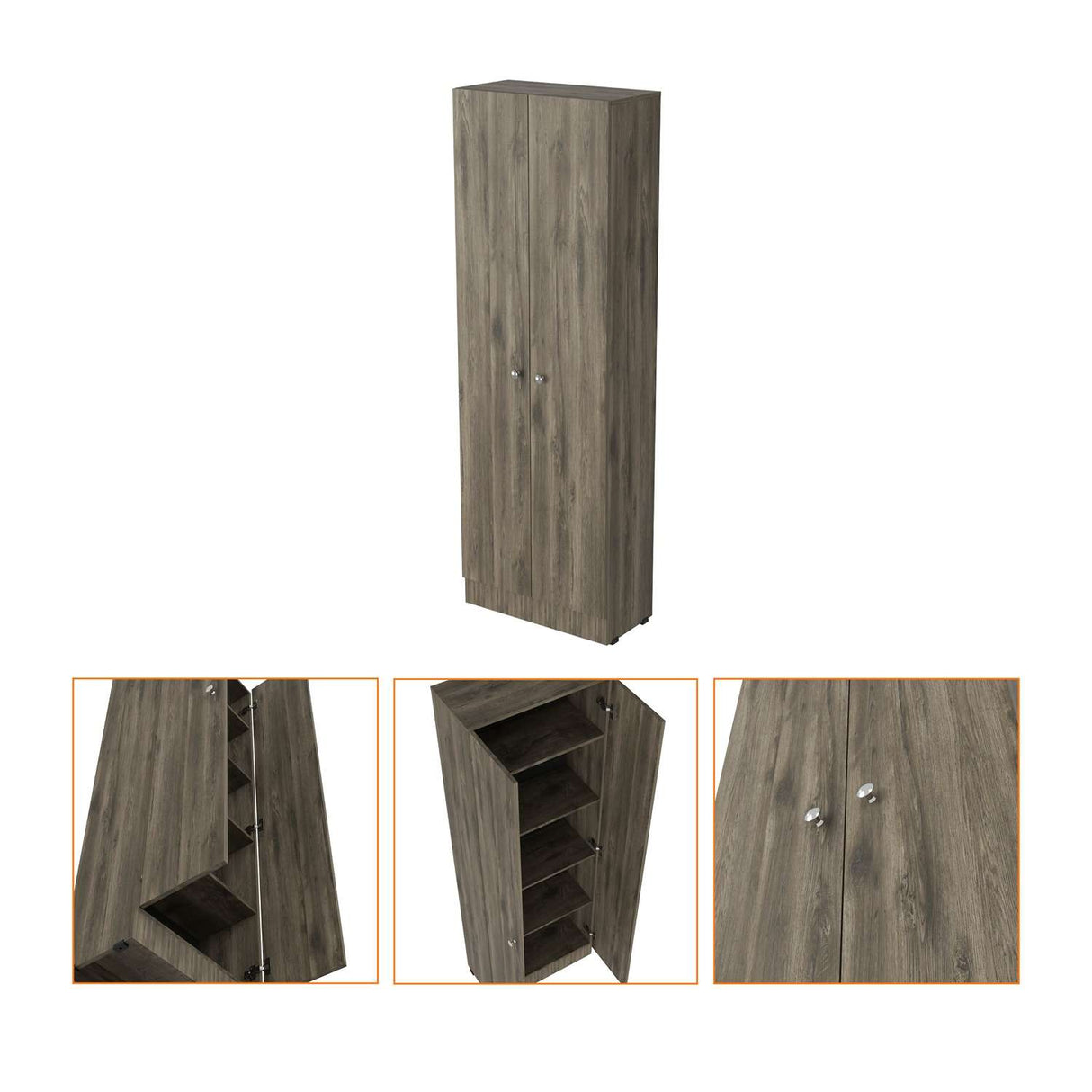 Alacena Oriza Bellota 60 cm con Dos Puertas y Cuatro Entrepaños - Alacenas y Muebles Microondas | Bylmo