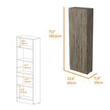 Alacena Oriza Bellota 60 cm con Dos Puertas y Cuatro Entrepaños - Alacenas y Muebles Microondas | Bylmo