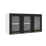 Mueble Auxiliar Colors Negro 105 cm con Tres Puertas