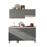 Mueble Superior Santiago Grafito 150 cm - Muebles Organizadores | Bylmo