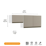 Mueble Superior Santiago Pecan 180 cm - Muebles Organizadores | Bylmo