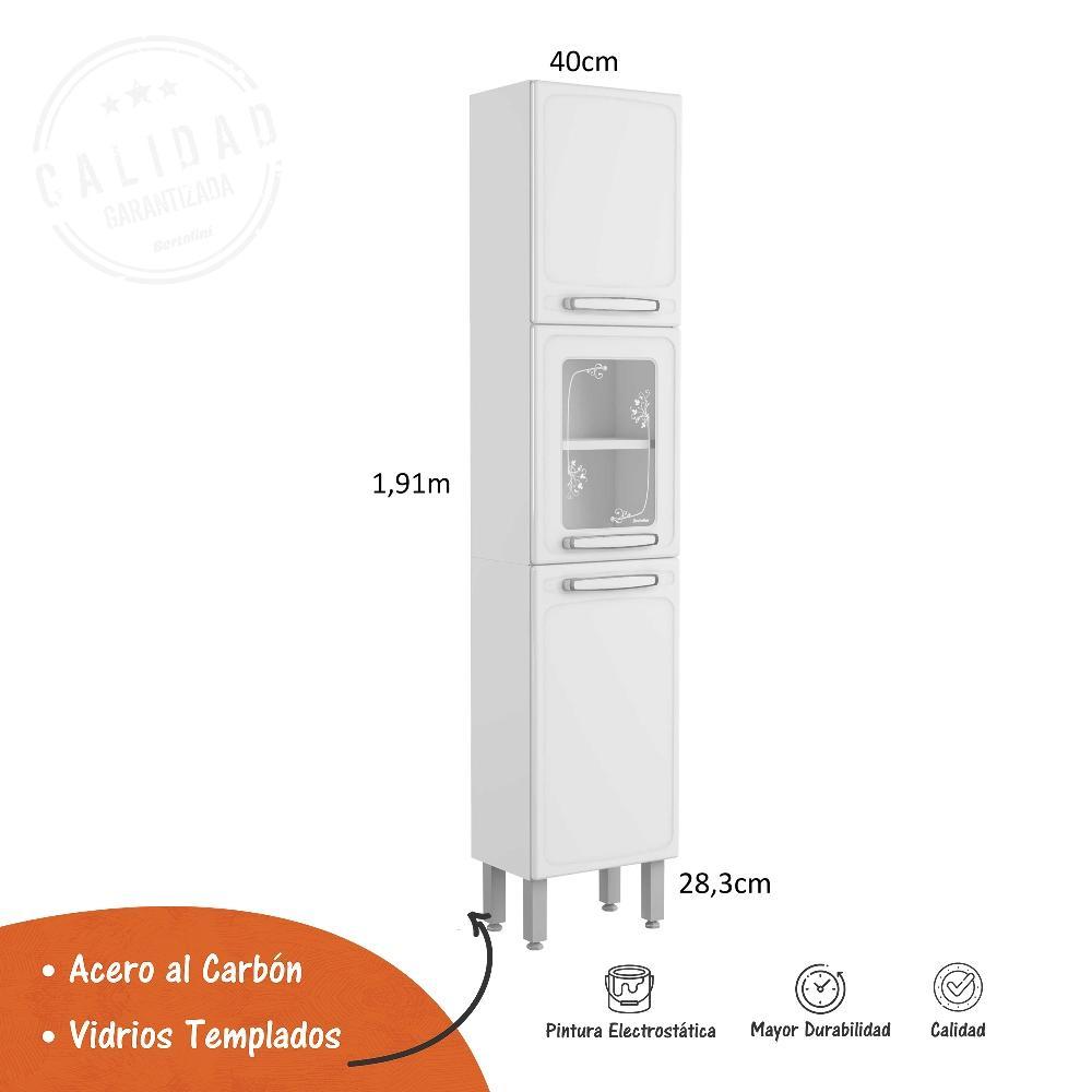 Alacena Evidence Blanco 40 cm Con Tres Puertas - Muebles Organizadores | Bylmo