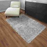 Alfombra Hawai 100 cm x 150 cm de Hogar Gris Claro Peludo - Tapetes y Alfombras | Bylmo