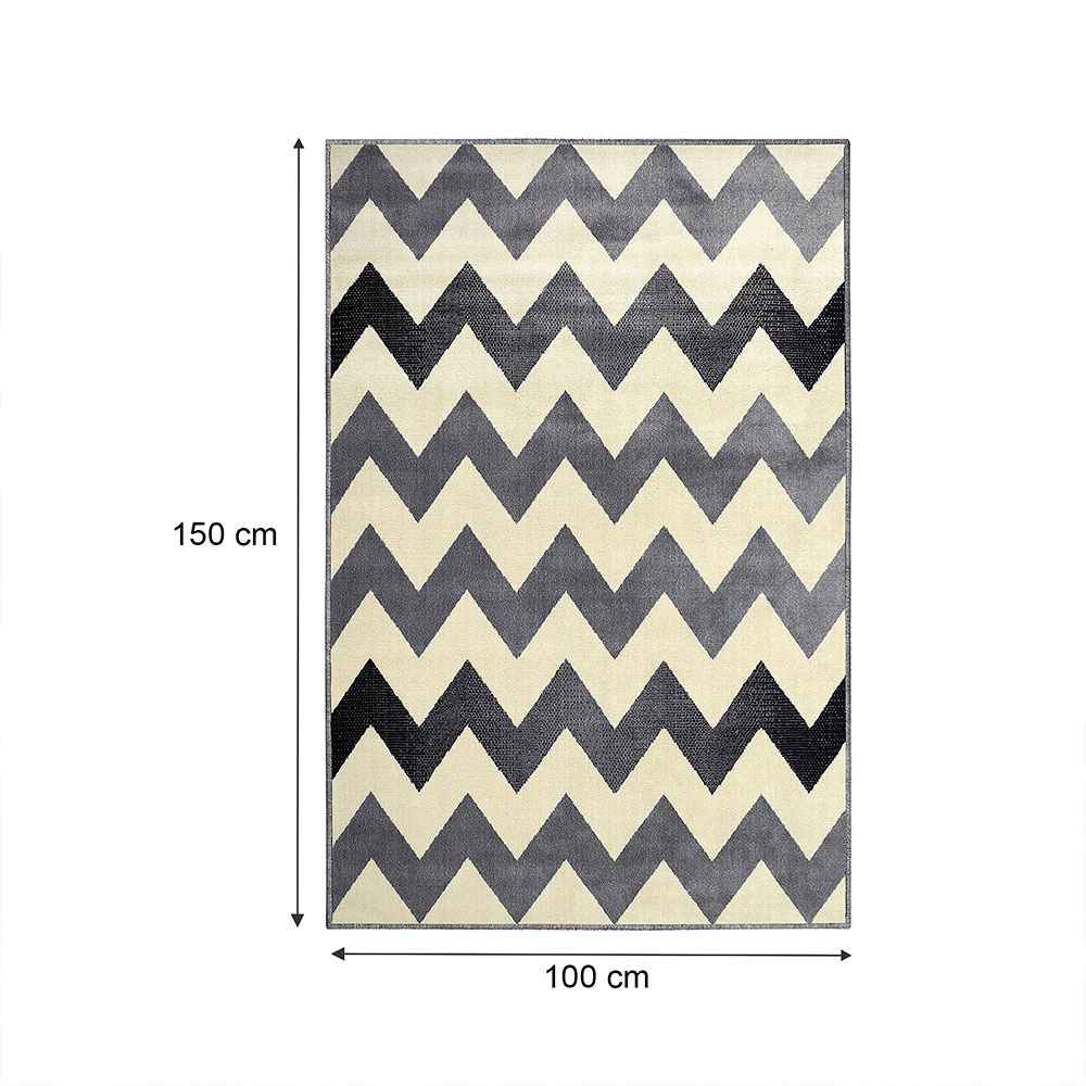 Alfombra Maryland 100 cm x 150 cm de Habitación Gris Claro con Lineas - Tapetes y Alfombras | Bylmo