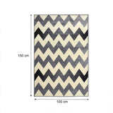 Alfombra Maryland 100 cm x 150 cm de Habitación Gris Claro con Lineas - Tapetes y Alfombras | Bylmo