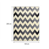 Alfombra Maryland 150 cm x 200 cm de Hogar Gris Claro con Lineas - Tapetes y Alfombras | Bylmo