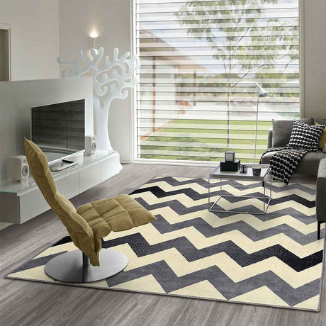 Alfombra Maryland 200 cm x 250 cm de Hogar Gris Claro con Lineas - Tapetes y Alfombras | Bylmo