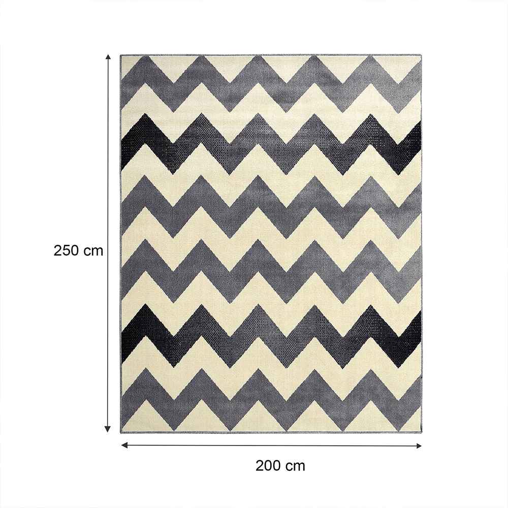 Alfombra Maryland 200 cm x 250 cm de Hogar Gris Claro con Lineas - Tapetes y Alfombras | Bylmo