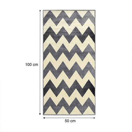 Alfombra Maryland 50 cm x 100 cm de Habitación Gris Claro con Lineas - Tapetes y Alfombras | Bylmo