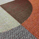 Alfombra Mystic 100 cm x 150 cm de Hogar Naranja con Semicirculos - Tapetes y Alfombras | Bylmo