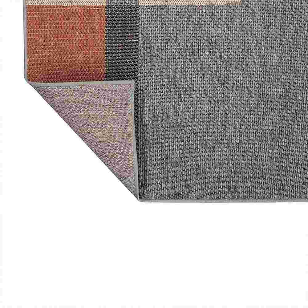 Alfombra Mystic 100 cm x 150 cm de Hogar Naranja con Semicirculos - Tapetes y Alfombras | Bylmo