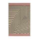 Alfombra Oregon 100 cm x 150 cm de Hogar Cafe Claro con Líneas Negras - Tapetes y Alfombras | Bylmo