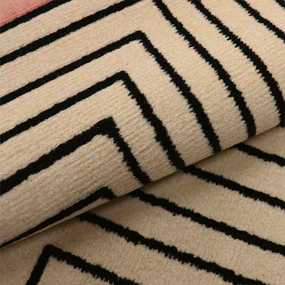 Alfombra Oregon 100 cm x 150 cm de Hogar Cafe Claro con Líneas Negras - Tapetes y Alfombras | Bylmo