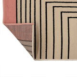 Alfombra Oregon 100 cm x 150 cm de Hogar Cafe Claro con Líneas Negras - Tapetes y Alfombras | Bylmo