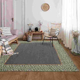 Alfombra Oregon 150 cm x 200 cm de Habitación Gris Grafito con Rectángulos - Tapetes y Alfombras | Bylmo