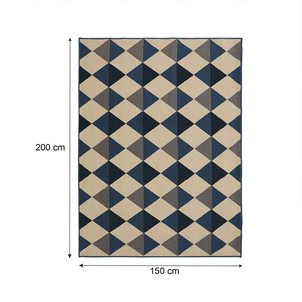 Alfombra Oregon 150 cm x 200 cm de Habitación Beige con Rombos - Tapetes y Alfombras | Bylmo