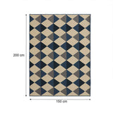 Alfombra Oregon 150 cm x 200 cm de Habitación Beige con Rombos - Tapetes y Alfombras | Bylmo