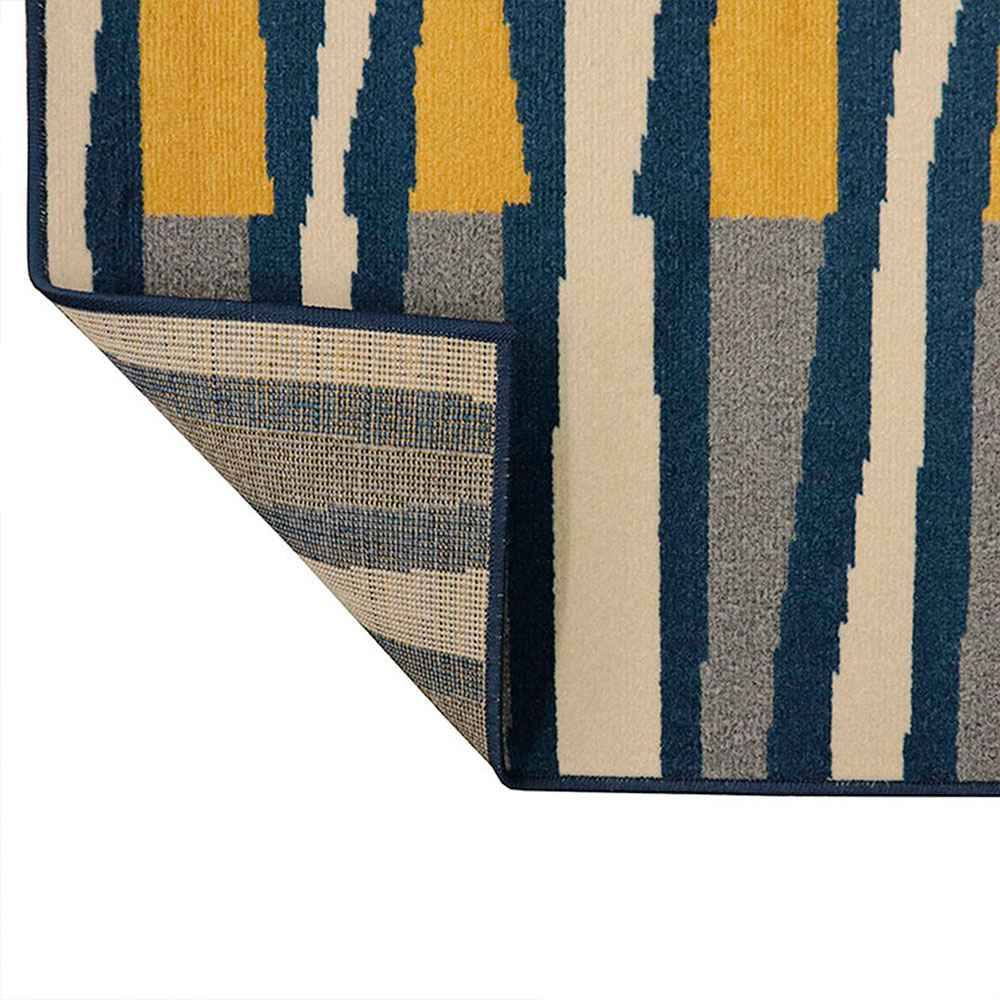 Alfombra Oregon 150 cm x 200 cm de Habitación Mostaza con Figuras - Tapetes y Alfombras | Bylmo