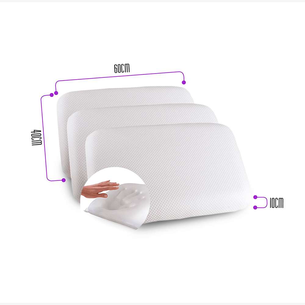 Almohada Espuma viscoelástica Blanco 60 cm Con memoria - Almohada | Bylmo