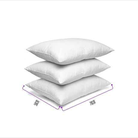 Almohada Microfibra Blanco 70 cm Microfibra (1 unidad y NO 3) - Almohada | Bylmo
