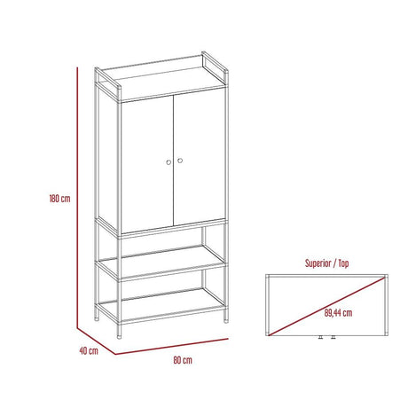 Closet Dreams Duna 80x180cm sin Cajones con 5 Entrepaños - Closets | Bylmo