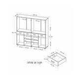 Closet Quadr Caramelo 200x199cm con 4 Cajones con 4 Entrepaños - Closets | Bylmo