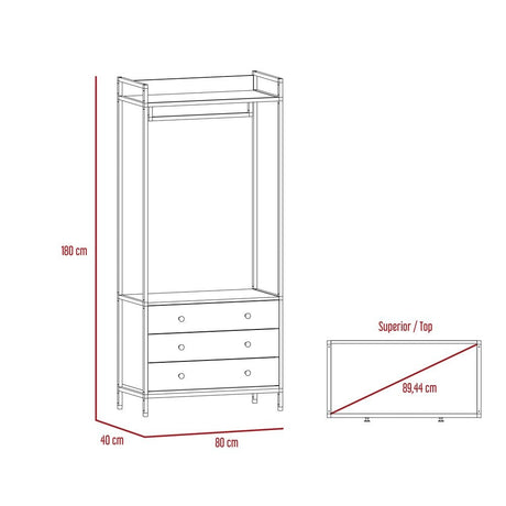 Closet Dreams Duna 80 cm con Tres Cajones - Closets | Bylmo