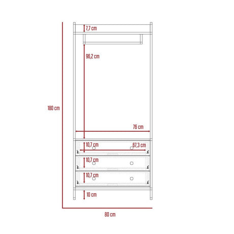 Closet Dreams Duna 80 cm con Tres Cajones - Closets | Bylmo