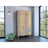 Closet Hamilton Duna 100 cm con Tres Puertas y Tres Cajones