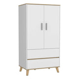 Closet Megan Blanco 80 cm con Dos Puertas y Dos Cajones - Closets | Bylmo
